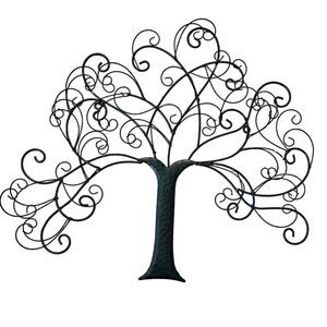 Metal Tree Of Life Wall Art Hanging Sculpture Decoration Black New Without Tags